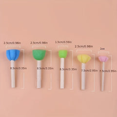 Foam Sponge Brush Set 5 Pieces for Art Painting Supplies