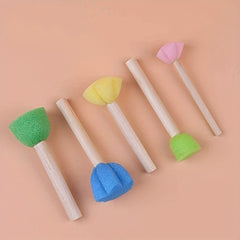 Foam Sponge Brush Set 5 Pieces for Art Painting Supplies