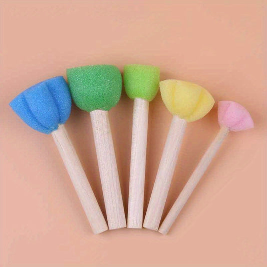 Foam Sponge Brush Set 5 Pieces for Art Painting Supplies