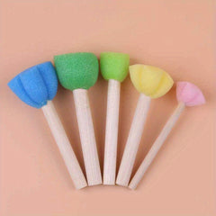 Foam Sponge Brush Set 5 Pieces for Art Painting Supplies