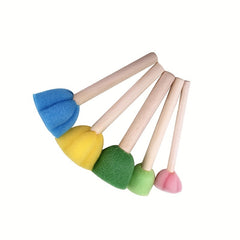 Foam Sponge Brush Set 5 Pieces for Art Painting Supplies
