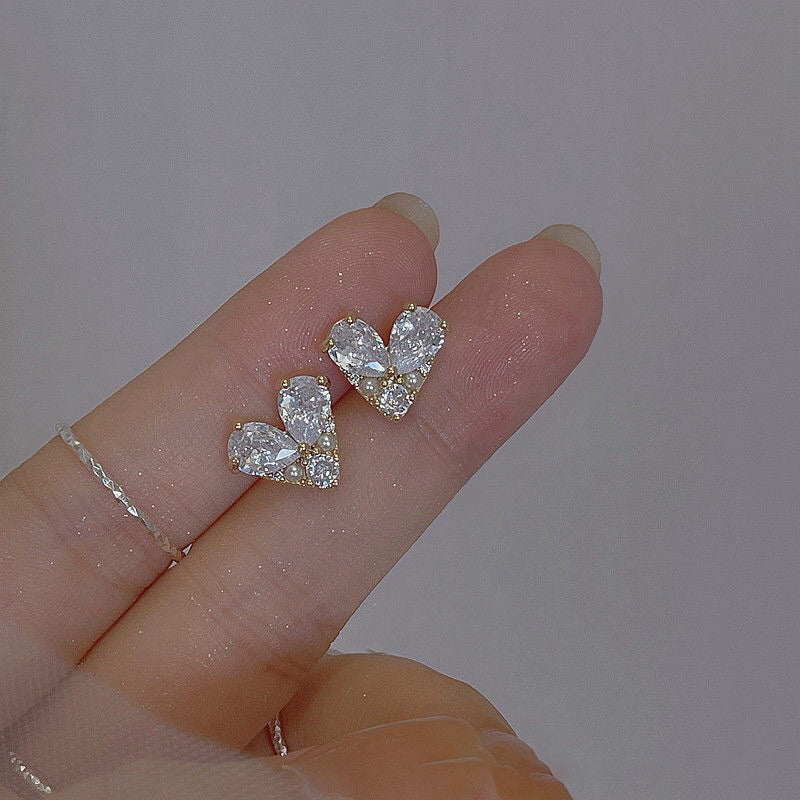Heart Shaped Stud Earrings for Girls - Decorative Accessory Gift