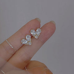 Heart Shaped Stud Earrings for Girls - Decorative Accessory Gift