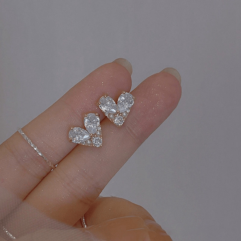 Heart Shaped Stud Earrings for Girls - Decorative Accessory Gift