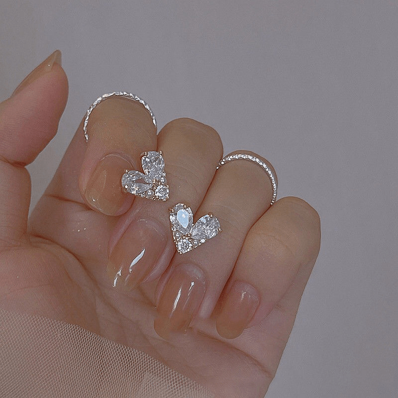 Heart Shaped Stud Earrings for Girls - Decorative Accessory Gift