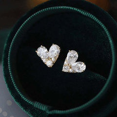 Heart Shaped Stud Earrings for Girls - Decorative Accessory Gift