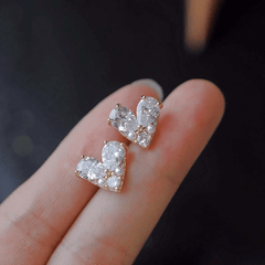 Heart Shaped Stud Earrings for Girls - Decorative Accessory Gift