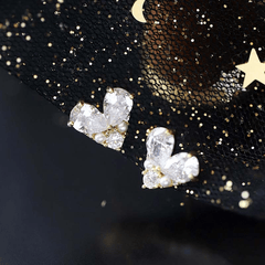 Heart Shaped Stud Earrings for Girls - Decorative Accessory Gift