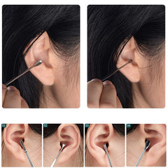 6pcs Stainless Steel Ear Cleaning Tool Set Ear Wax Remover & Protector