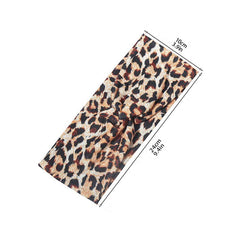 Leopard Pattern Headband Vintage Knotted Turban For Women Girls