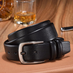 Genuine Leather Men's Needle Buckle Belt