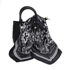 Paisley Print Square Scarf Neckerchief Bandana Silk Head Wrap Hair Accessory