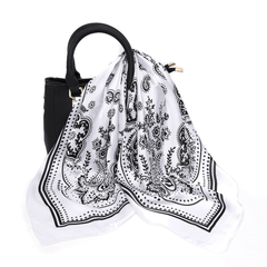 Paisley Print Square Scarf Neckerchief Bandana Silk Head Wrap Hair Accessory