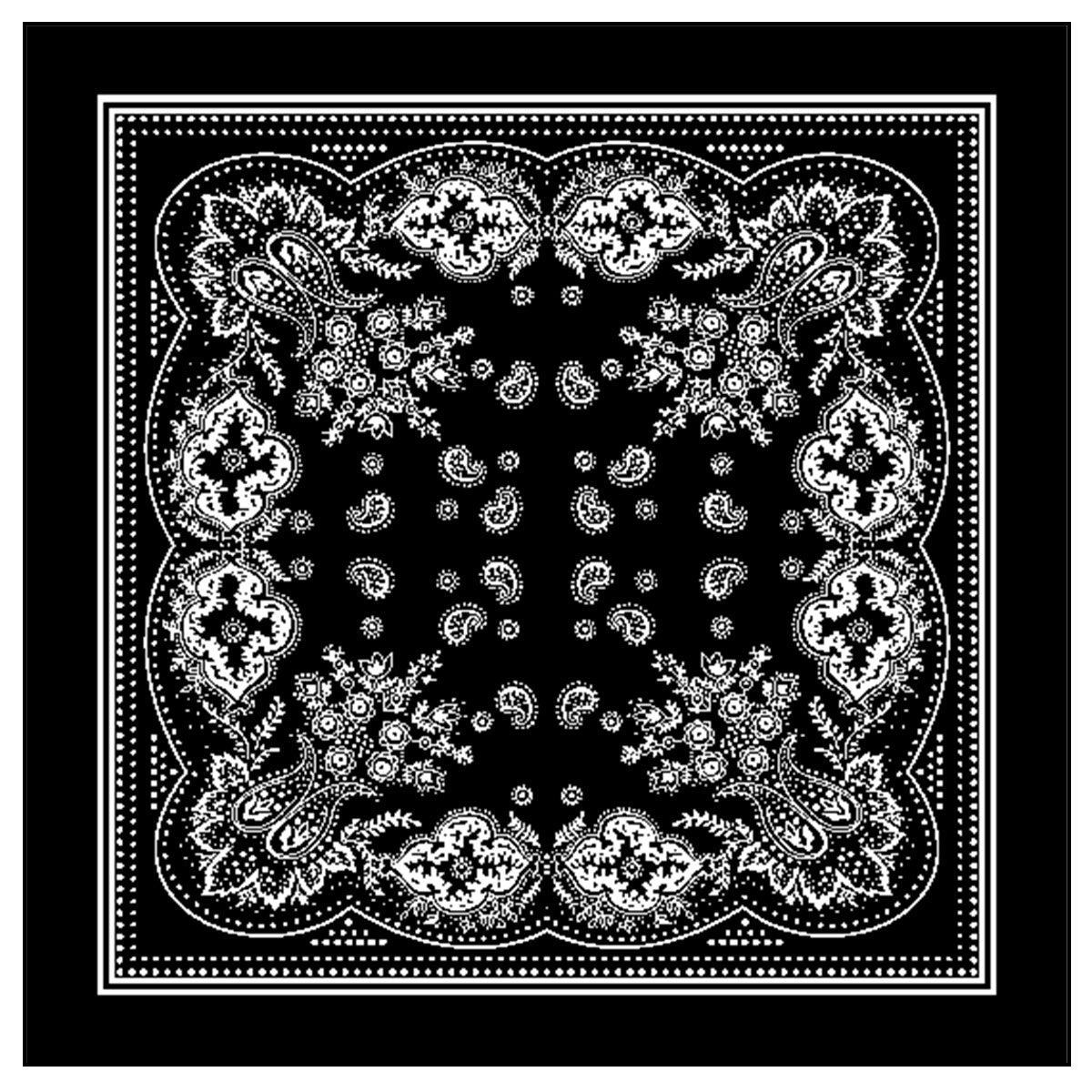 Paisley Print Square Scarf Neckerchief Bandana Silk Head Wrap Hair Accessory