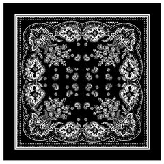 Paisley Print Square Scarf Neckerchief Bandana Silk Head Wrap Hair Accessory