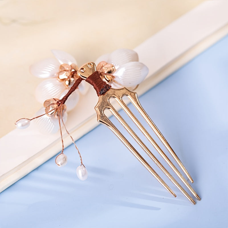 Vintage Flower Hair Comb Hairpin Hair Accessories Classic Style