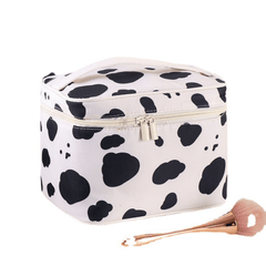 Cow Pattern Makeup Bag Organizer Water Resistant Large Travel Toiletry Bag
