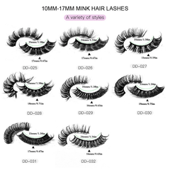 10 Pairs Fiber False Eyelashes D Curved Thick Curly Natural Eyelashes