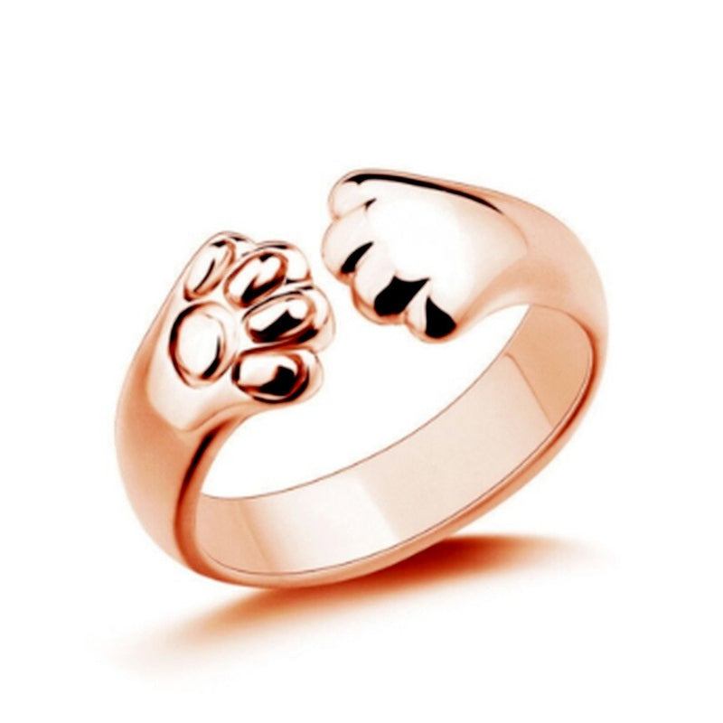 Bear Paw Embrace Open Ring Punk Style For Girls