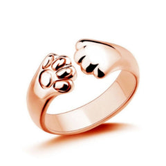 Bear Paw Embrace Open Ring Punk Style For Girls