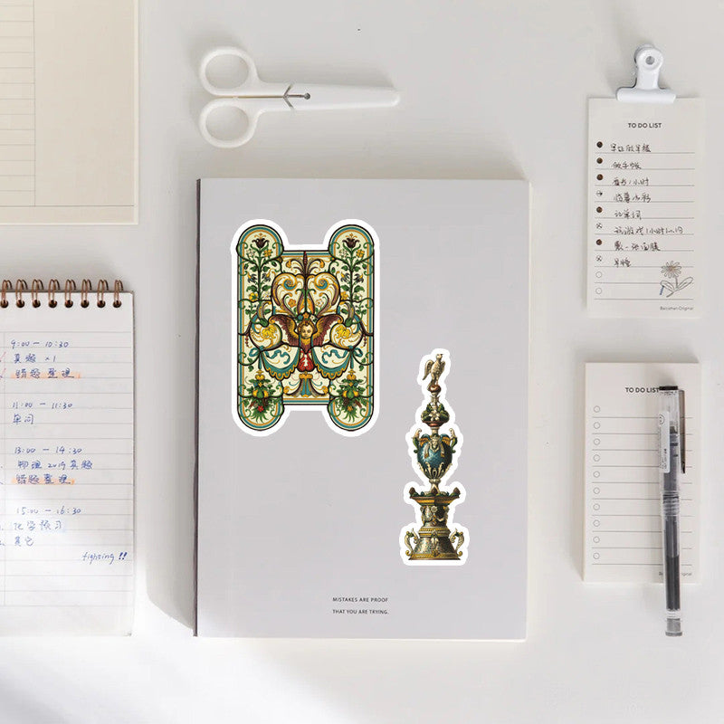 35pcs Retro Medieval Church Palace Sticker DIY Computer Student Stationery