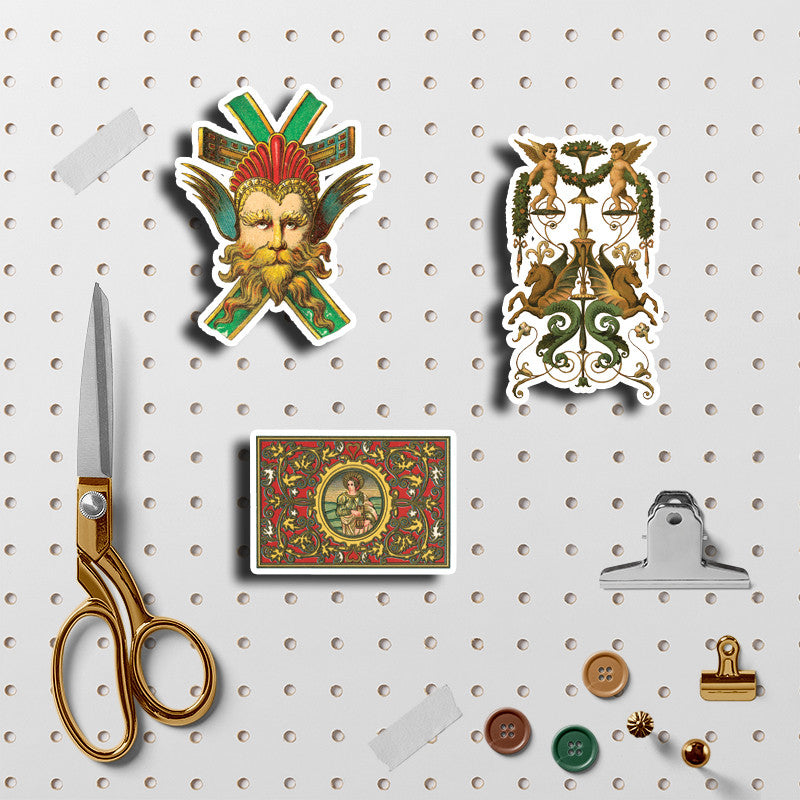35pcs Retro Medieval Church Palace Sticker DIY Computer Student Stationery