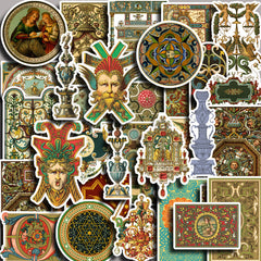 35pcs Retro Medieval Church Palace Sticker DIY Computer Student Stationery