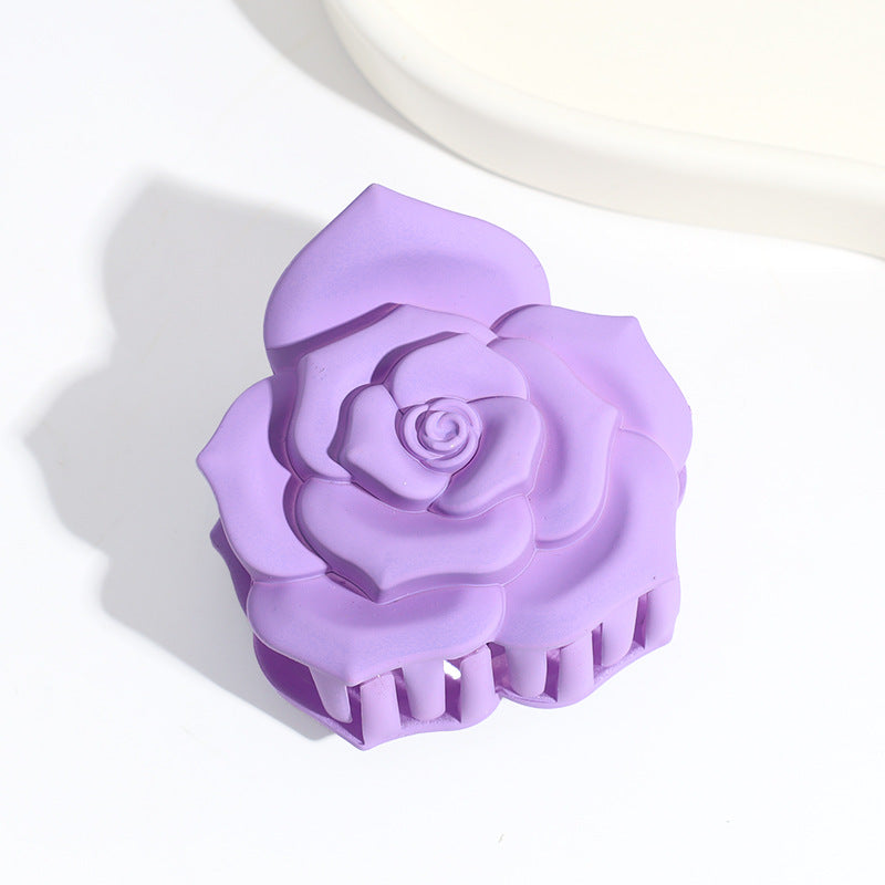 Rose Frosted Hair Claw Flower Shark Claw Hair Accessories