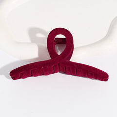 Vintage Velvet Hair Claw Solid Shark Claw Hair Accessories for Women