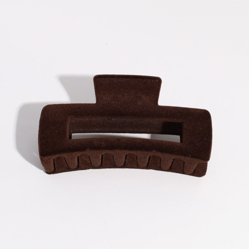 Vintage Velvet Hair Claw Solid Shark Claw Hair Accessories for Women
