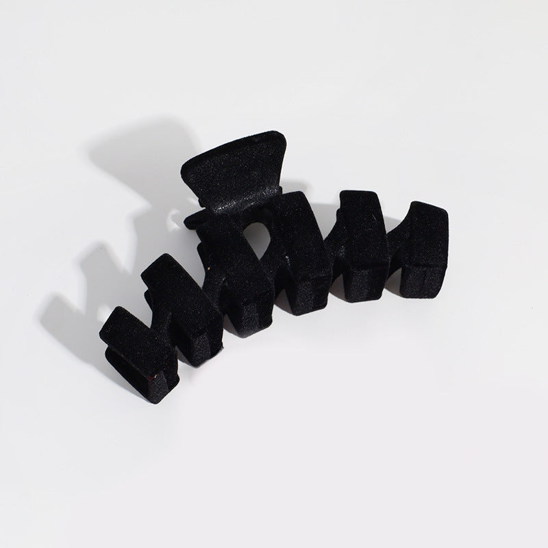 Vintage Velvet Hair Claw Solid Shark Claw Hair Accessories for Women