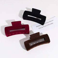 Vintage Velvet Hair Claw Solid Shark Claw Hair Accessories for Women