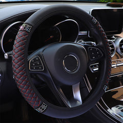 Enhance Your Car's Style with Rhombus Steering Wheel Cover