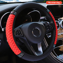 Enhance Your Car's Style with Rhombus Steering Wheel Cover
