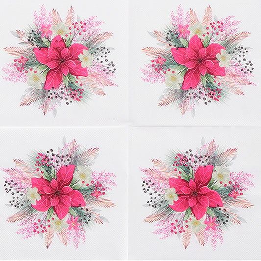 20pcs Colorful Flower Disposable Napkin Facial Tissue Handkerchief
