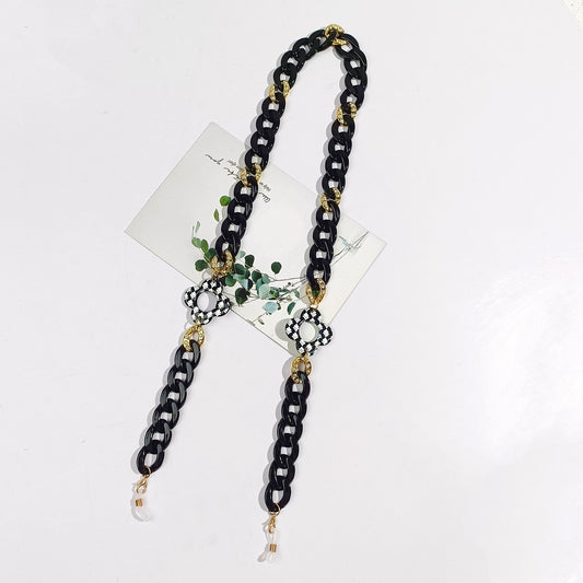Acrylic Eyeglasses Chain Charm Strap Flower Decor - Face Covering Retainer