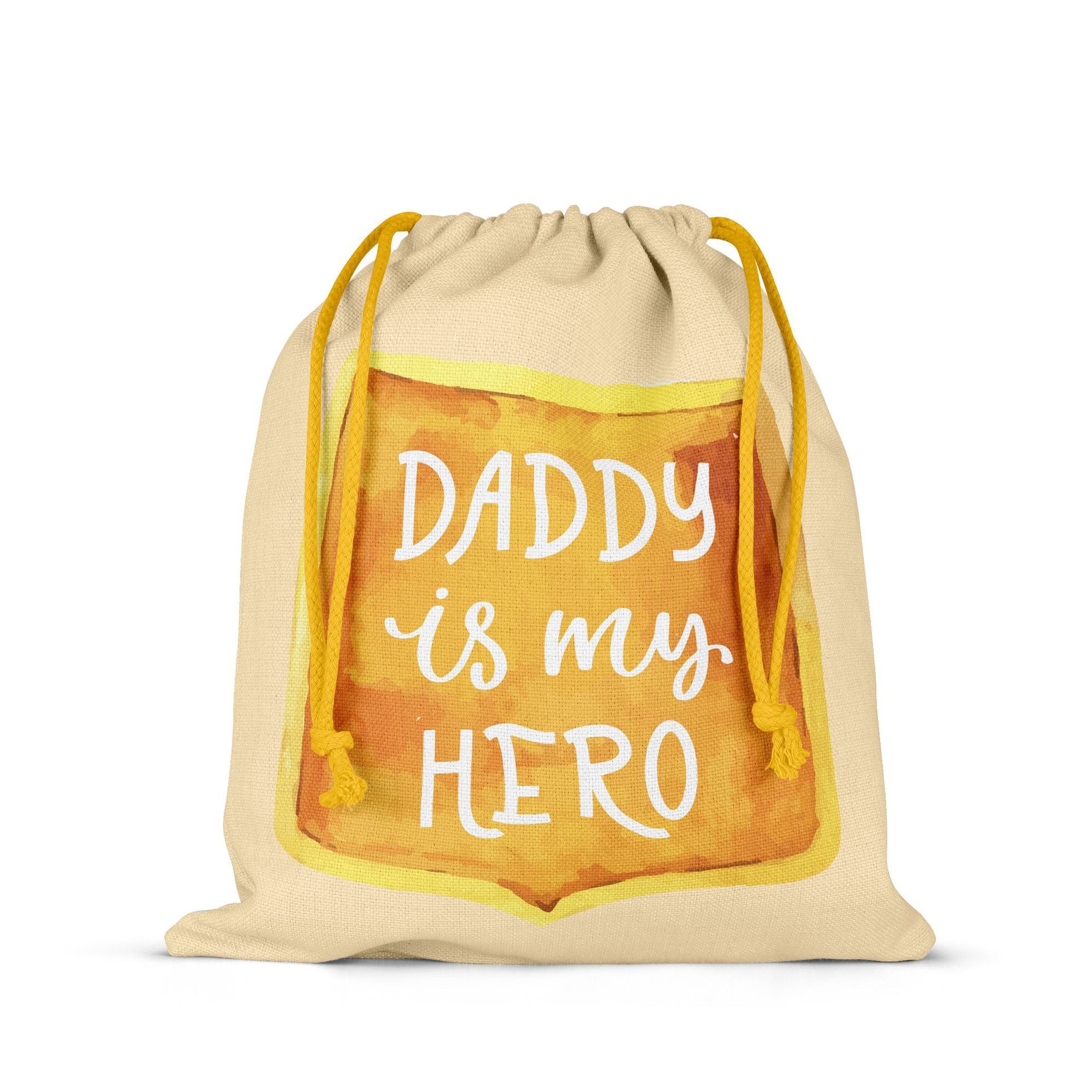 Father's Gift Bag Dad Drawstring Bag Happy Fathers Hemp Bag