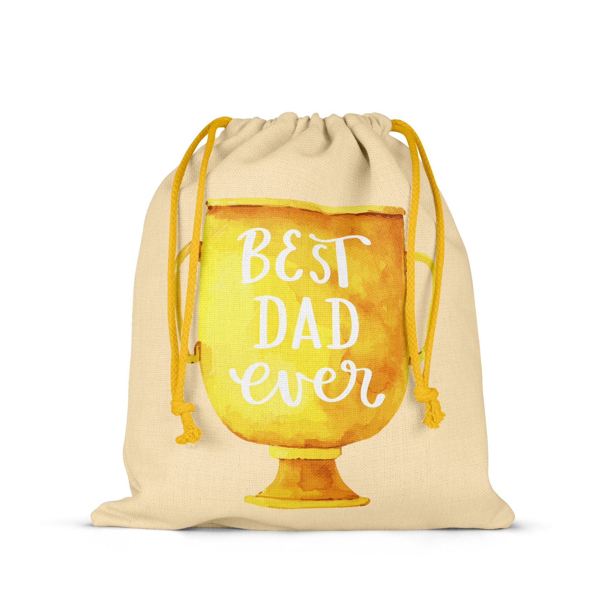 Father's Gift Bag Dad Drawstring Bag Happy Fathers Hemp Bag