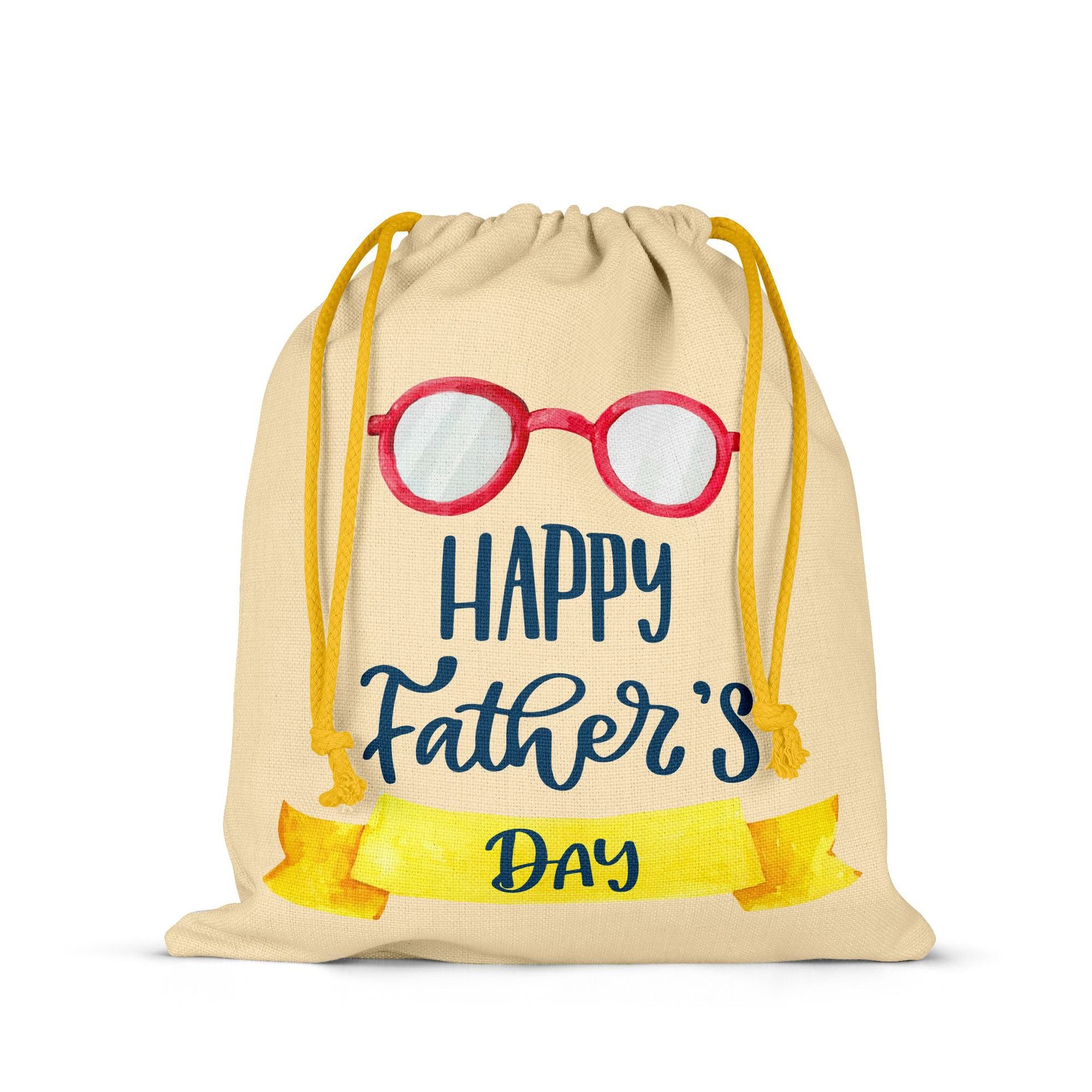 Father's Gift Bag Dad Drawstring Bag Happy Fathers Hemp Bag