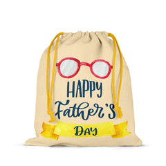 Father's Gift Bag Dad Drawstring Bag Happy Fathers Hemp Bag