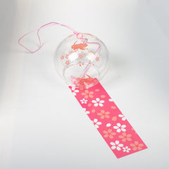 1pc Wishing Bells Hang Transparent Glass DIY Hand Bells Scenic Spot Decor