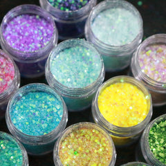 Chunky Glitters Fine Mix UV Resin Jewelry Making Decor Slime Fillings