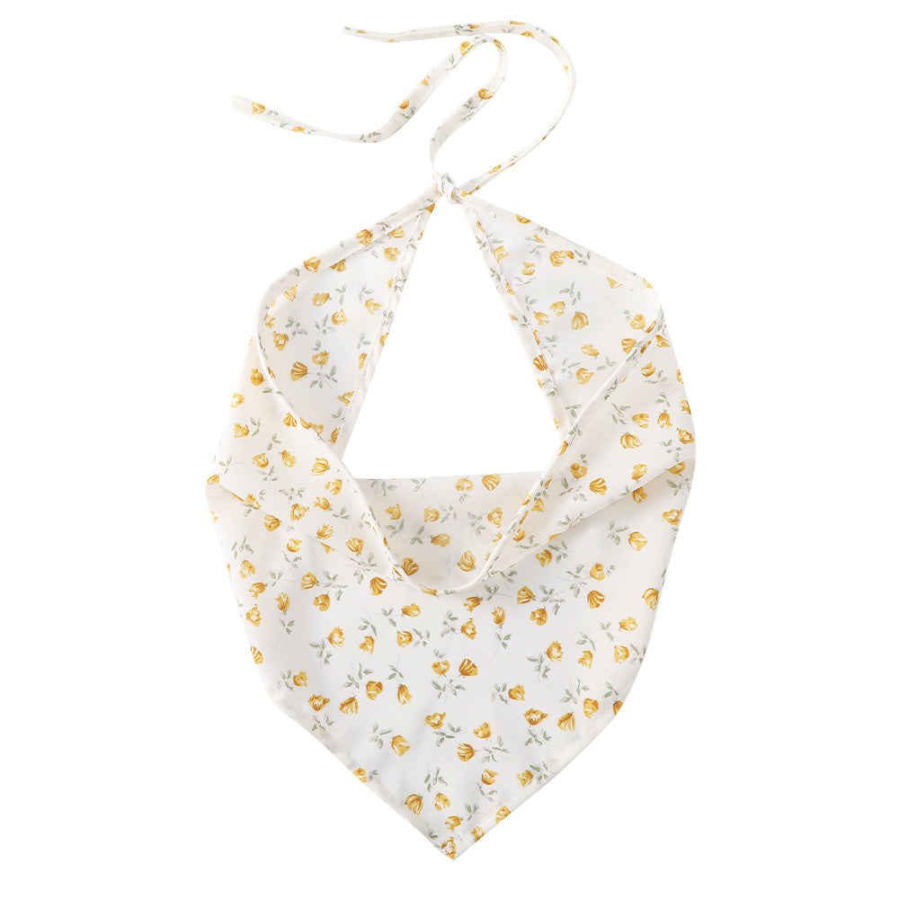 Women's Floral Triangle Bandana Headband Shawl Scarf