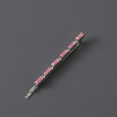 Pink Rhinestone Hairpin Sweet Hair Clip for Bangs Braids Girls