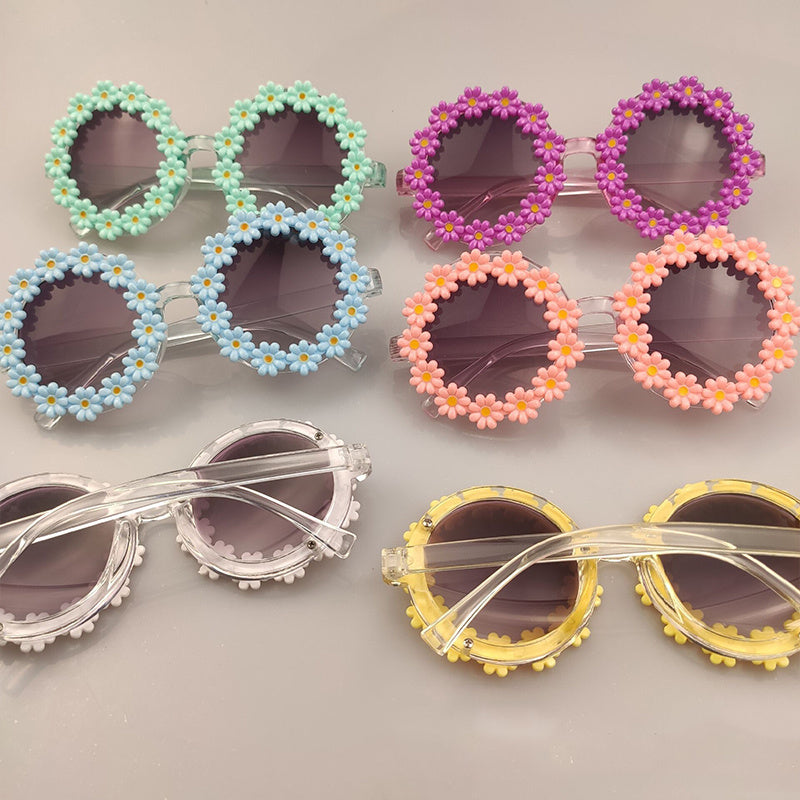 Cartoon Flower Frame Sunglasses for Girls