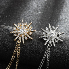 Men's Eight-Pointed Star Tassel Suit Brooch