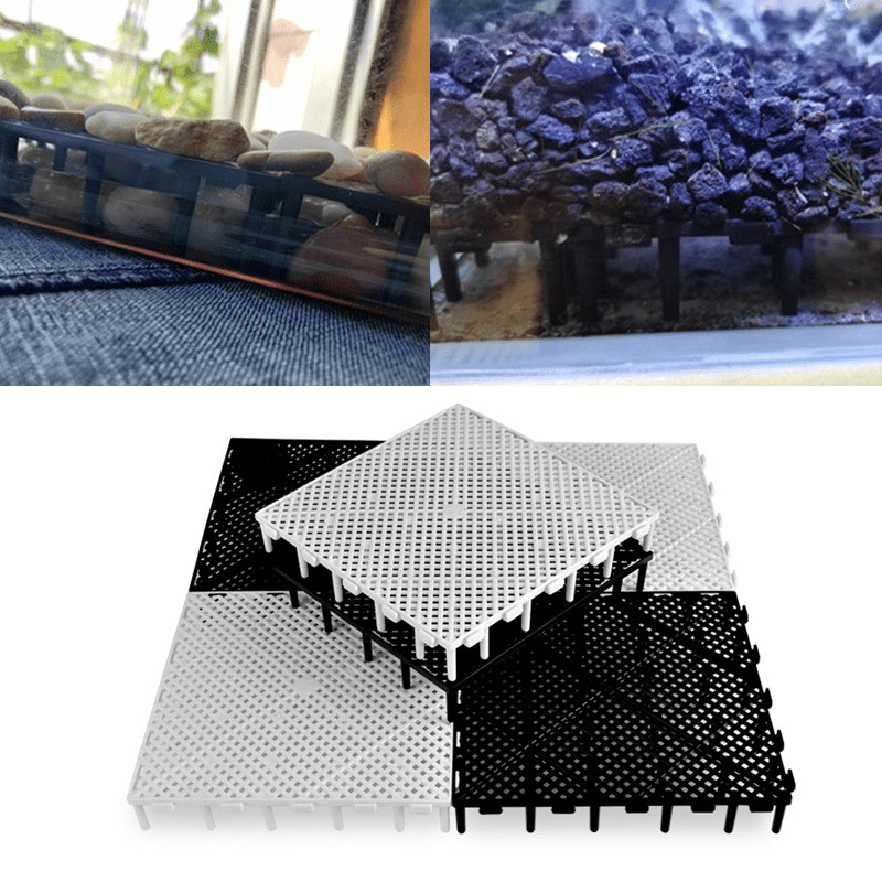 4pcs Aquarium Bottom Filter Plate Sand Gravel PVC