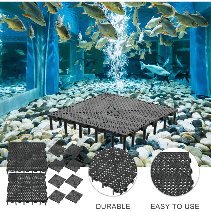 4pcs Aquarium Bottom Filter Plate Sand Gravel PVC