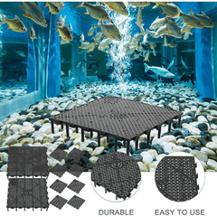 4pcs Aquarium Bottom Filter Plate Sand Gravel PVC