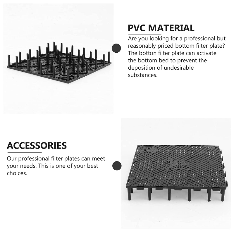 4pcs Aquarium Bottom Filter Plate Sand Gravel PVC